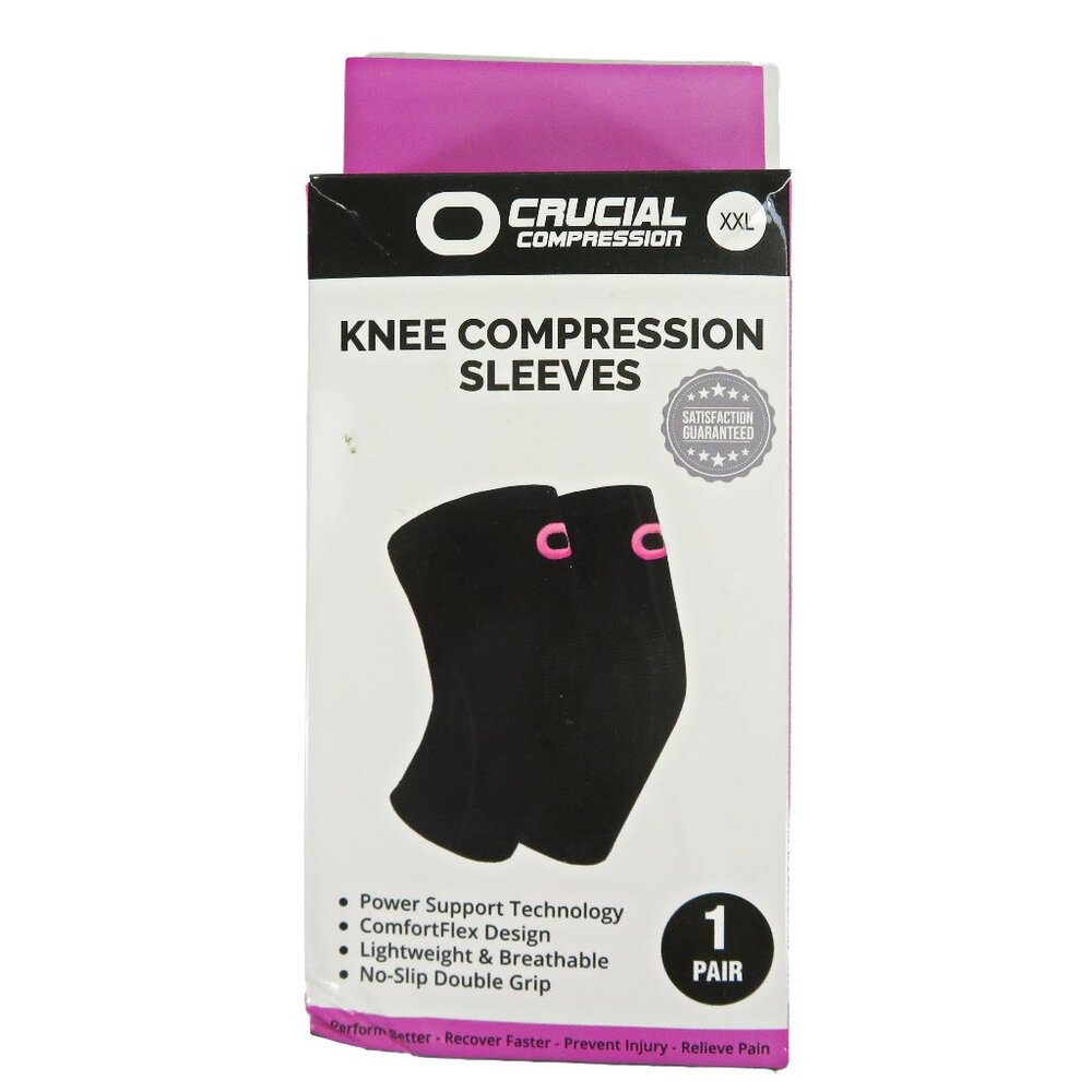 CRUCIAL COMPRESSION Knee Sleeves ~ Size XXL ~ One Pair
